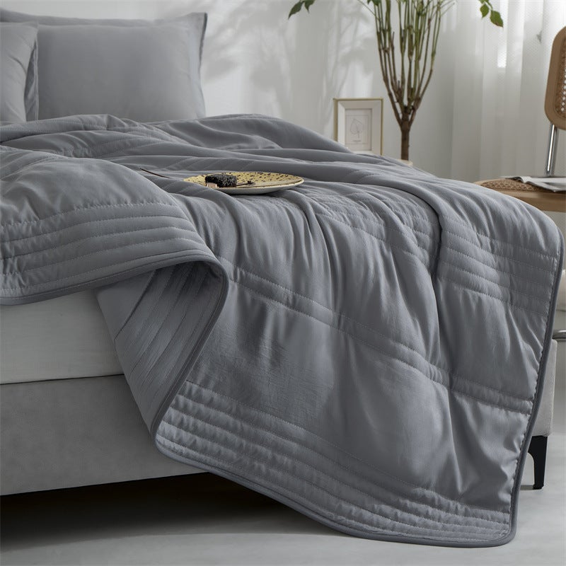 2025 Simple Gift Summer Cool Quilt Home Air-Conditioning Quilt Single Double Summer Quilt Solid Color Summer Quilt - Image 1